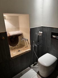 Modern and Ancient facilities in the toilet