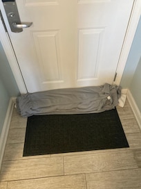 Blanket and towel to cover tea kettle noise