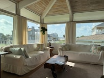 Living room with beach view