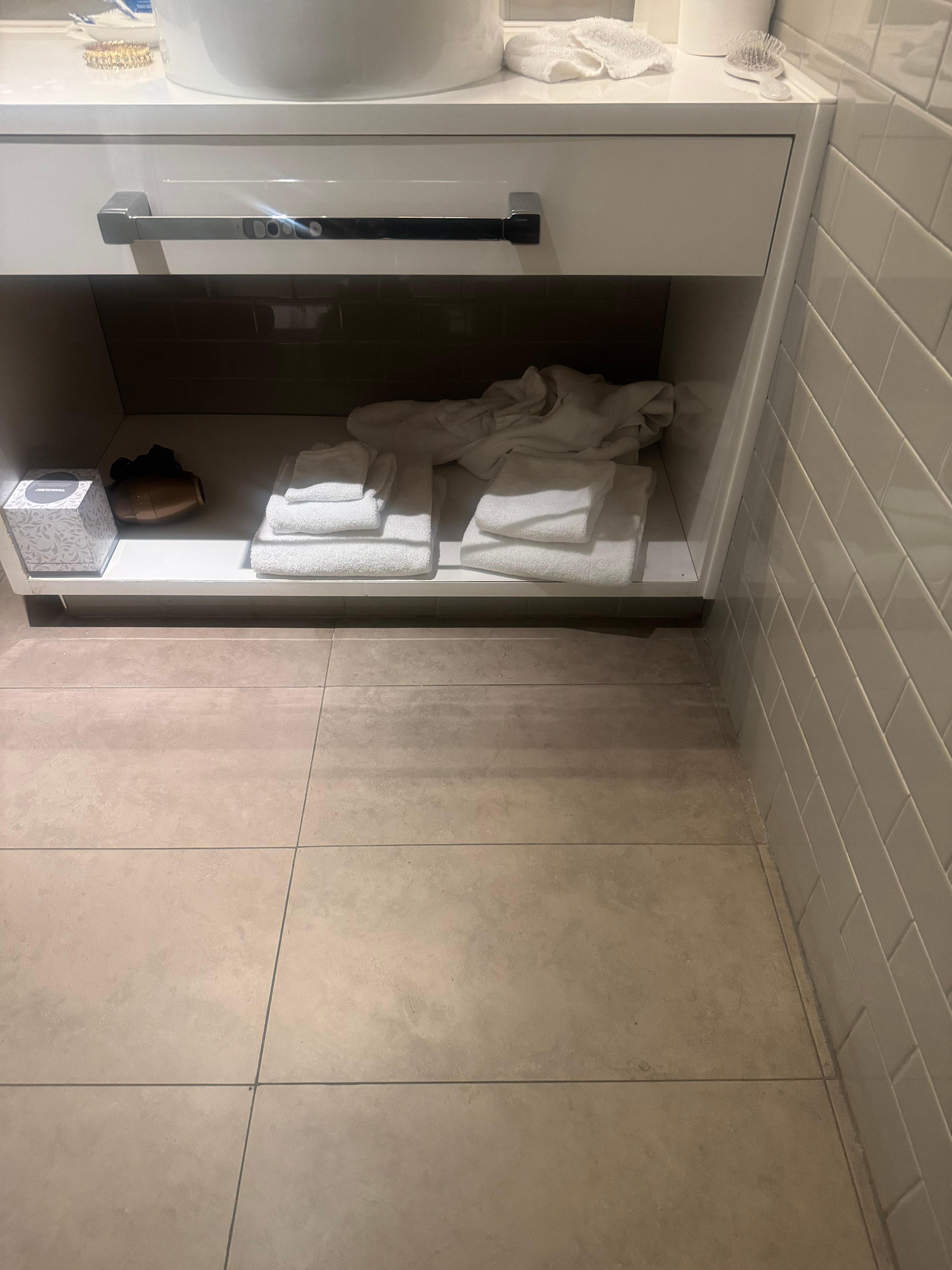 Dirty used towels ( not from us we didn’t even shower)