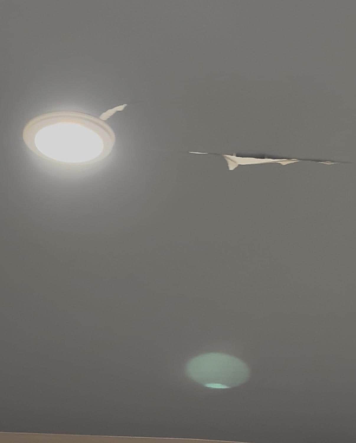 Peeling ceiling paint