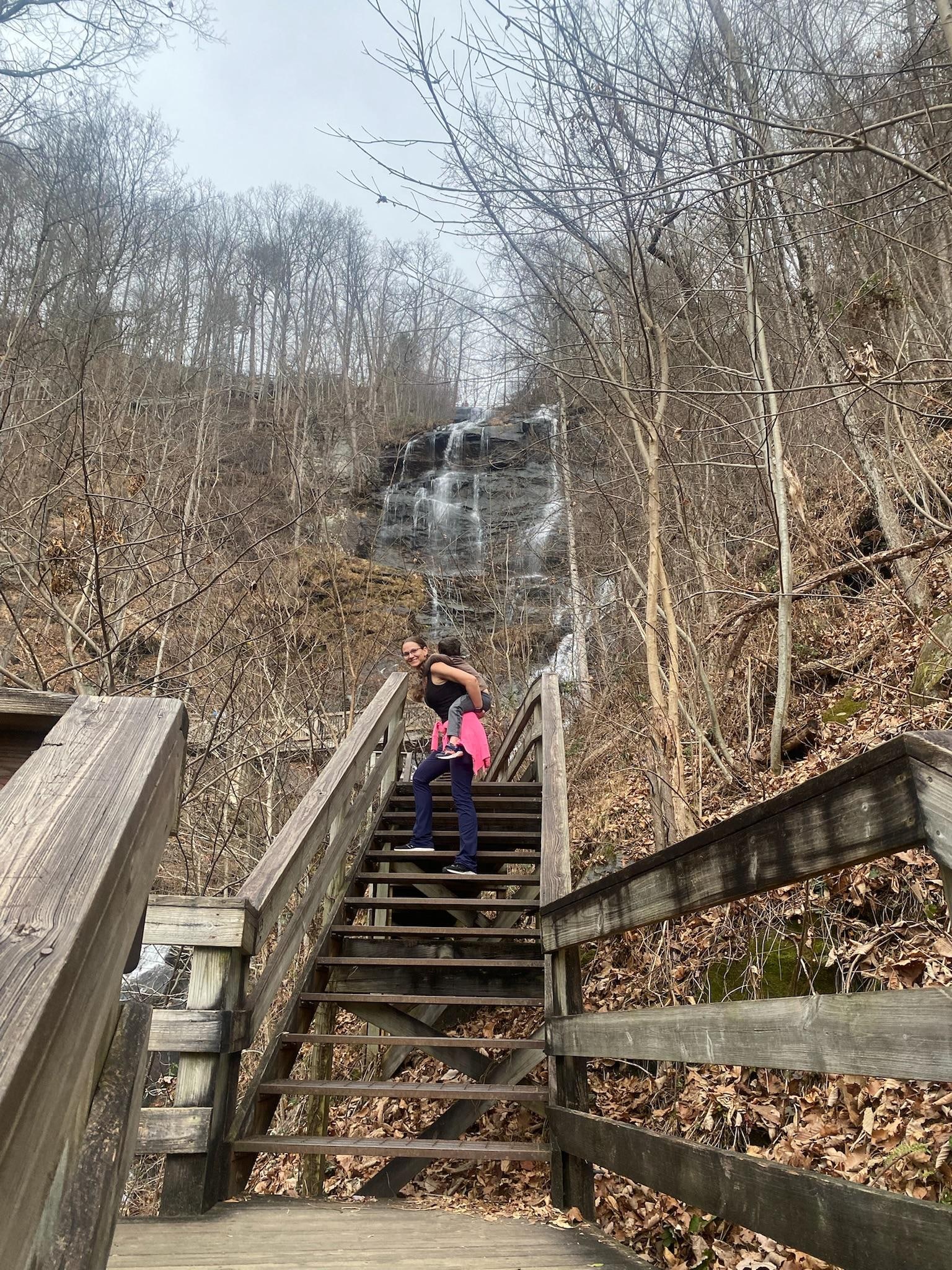 600 steps to the top of Amicalola falls