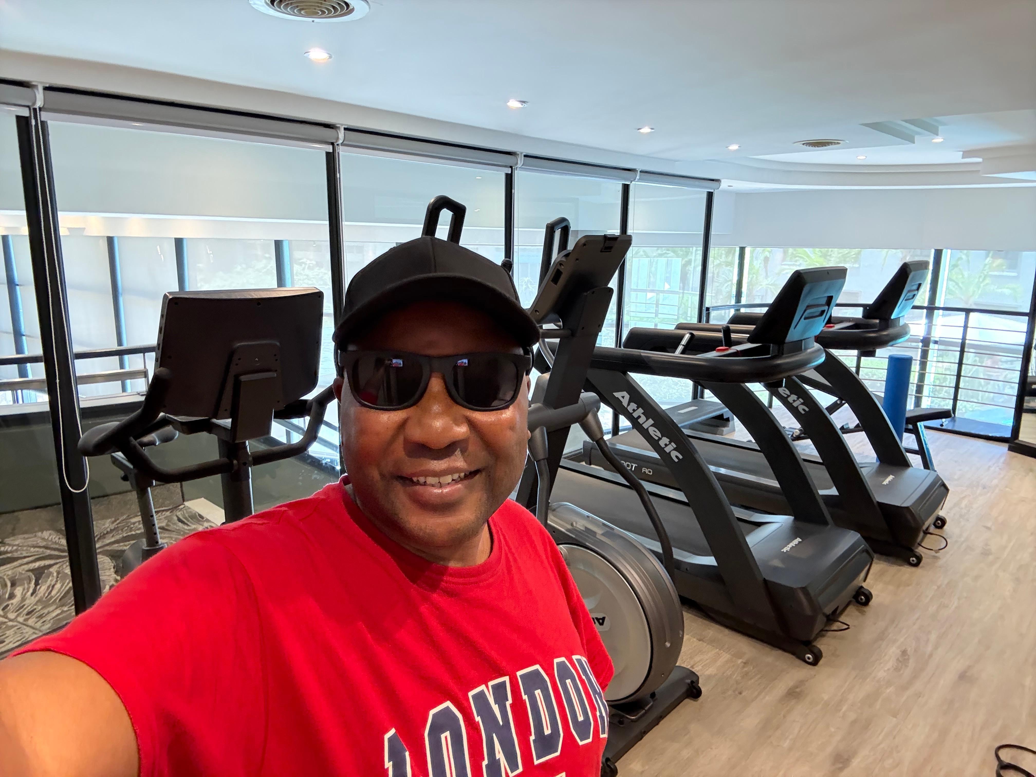 The extended gym facilities at opposite sister hotel City Lodge. 