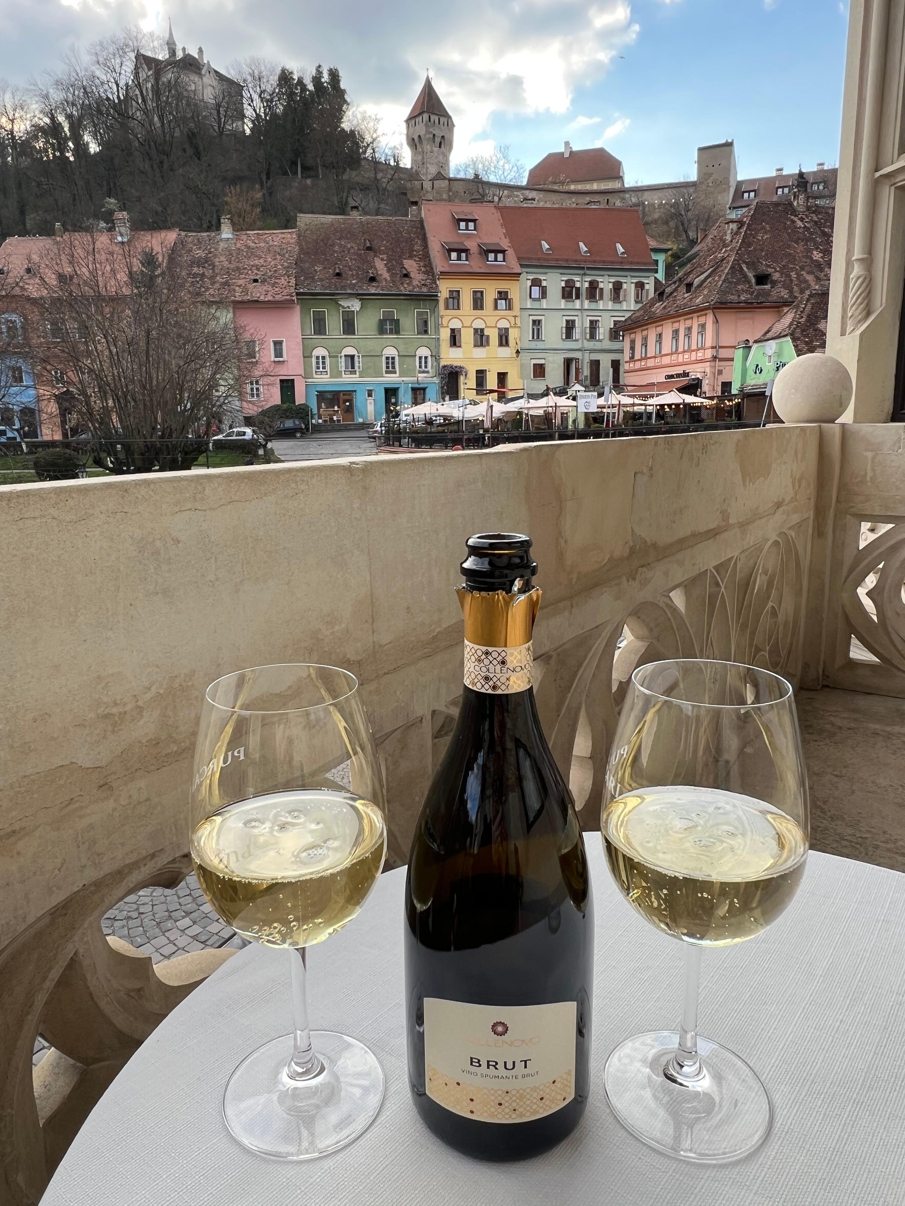 Looking off to the right of the balcony