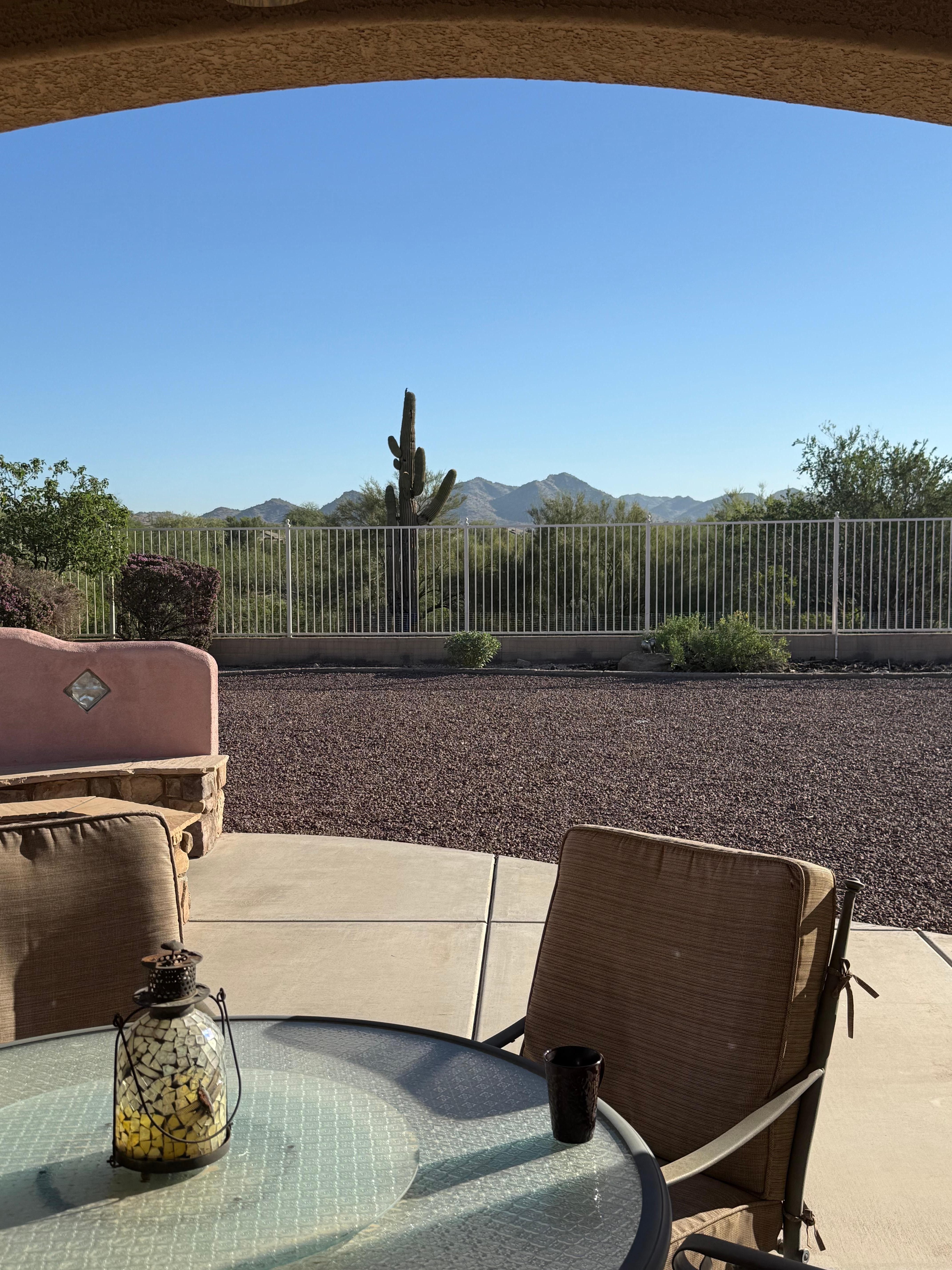 Mountains from the   Lovely patio!