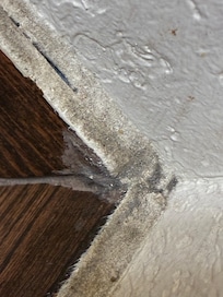 Wall against bathtub