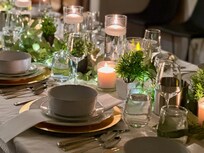 Space was warm and inviting, perfect seating for dinner and afterwards for family conversation by the fireplace