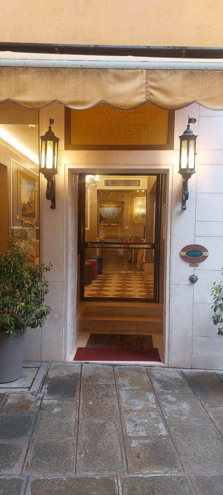 Front door of hotel