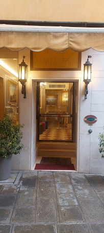 Front door of hotel