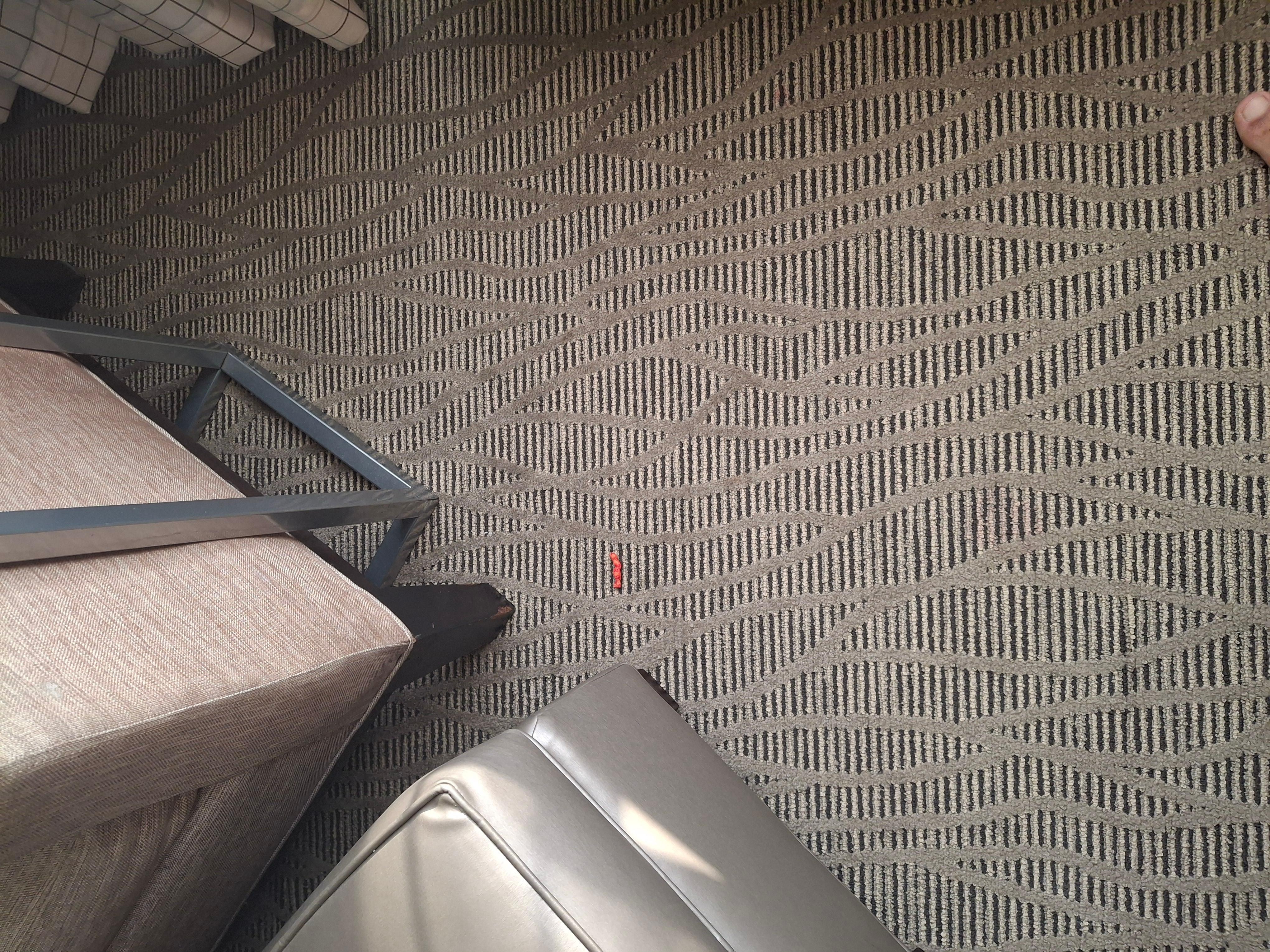 Potato chips on floor.