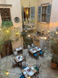 The atrium at the hotel