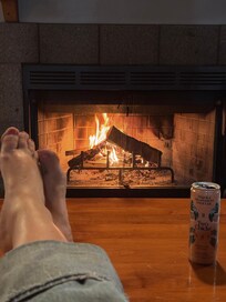 Real wood fire
