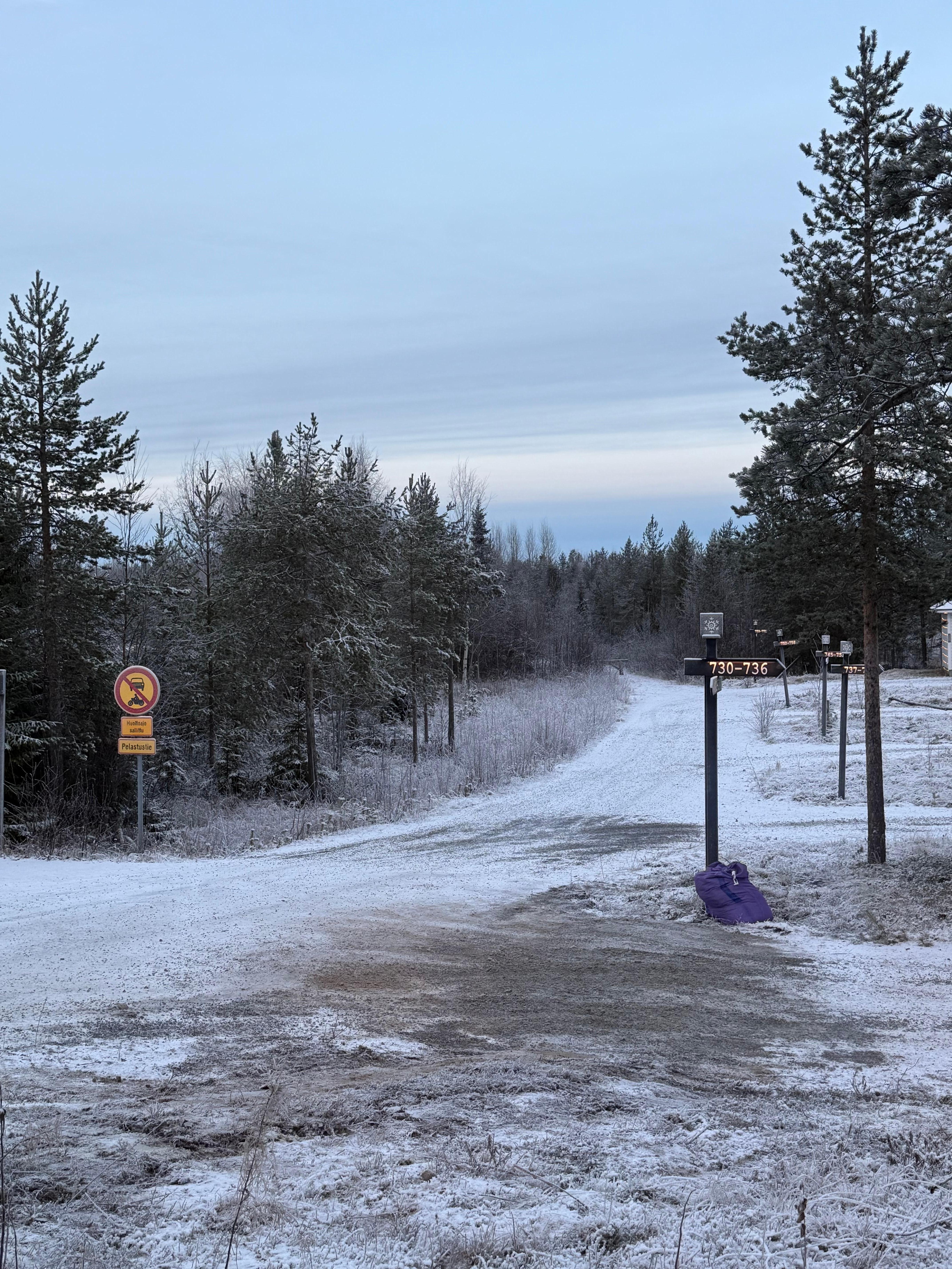 Pathway to our igloo cabin 