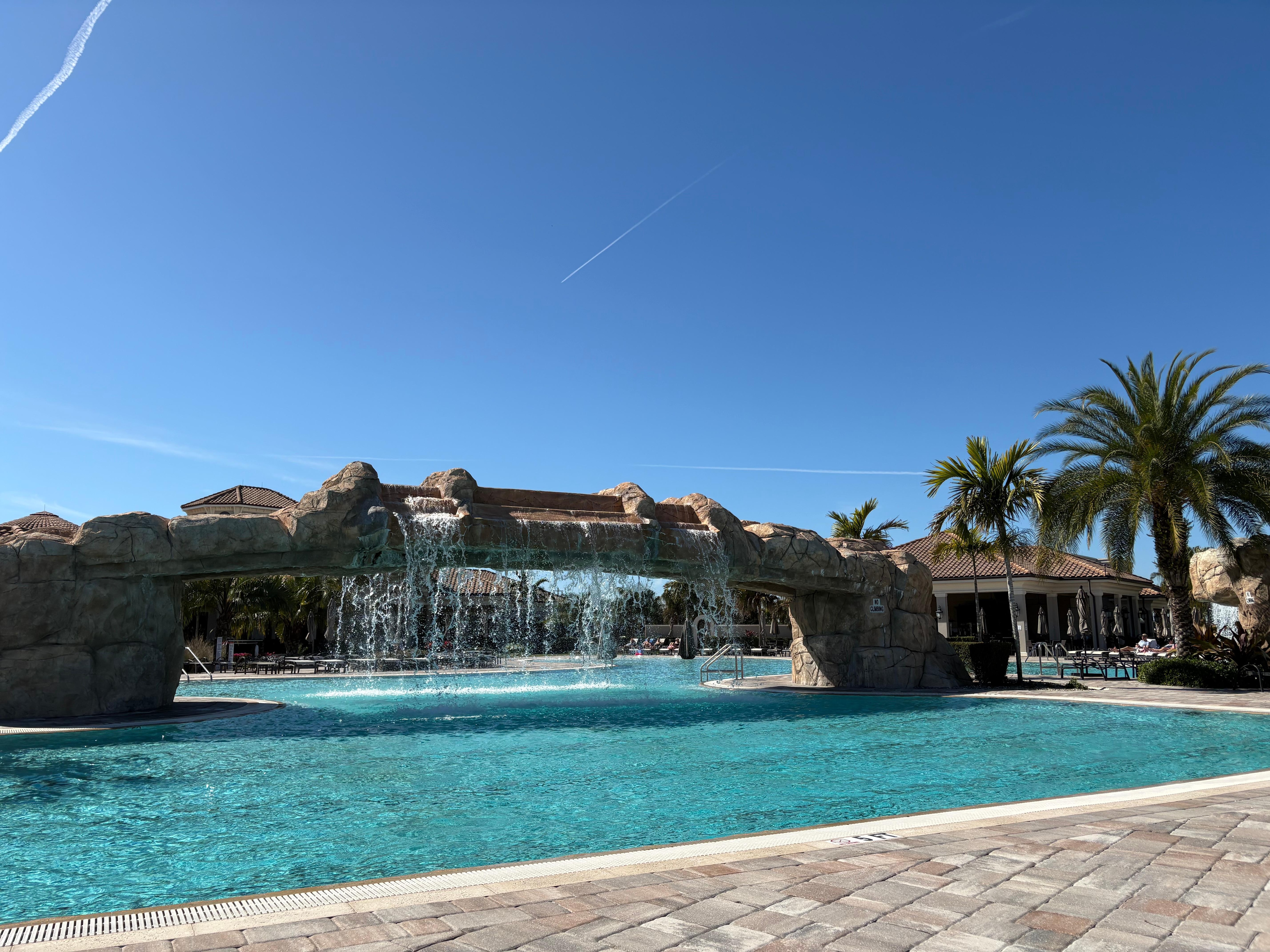Pool area with great Tiki bar