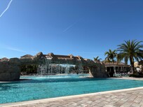 Pool area with great Tiki bar