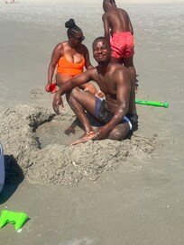 Beach time.