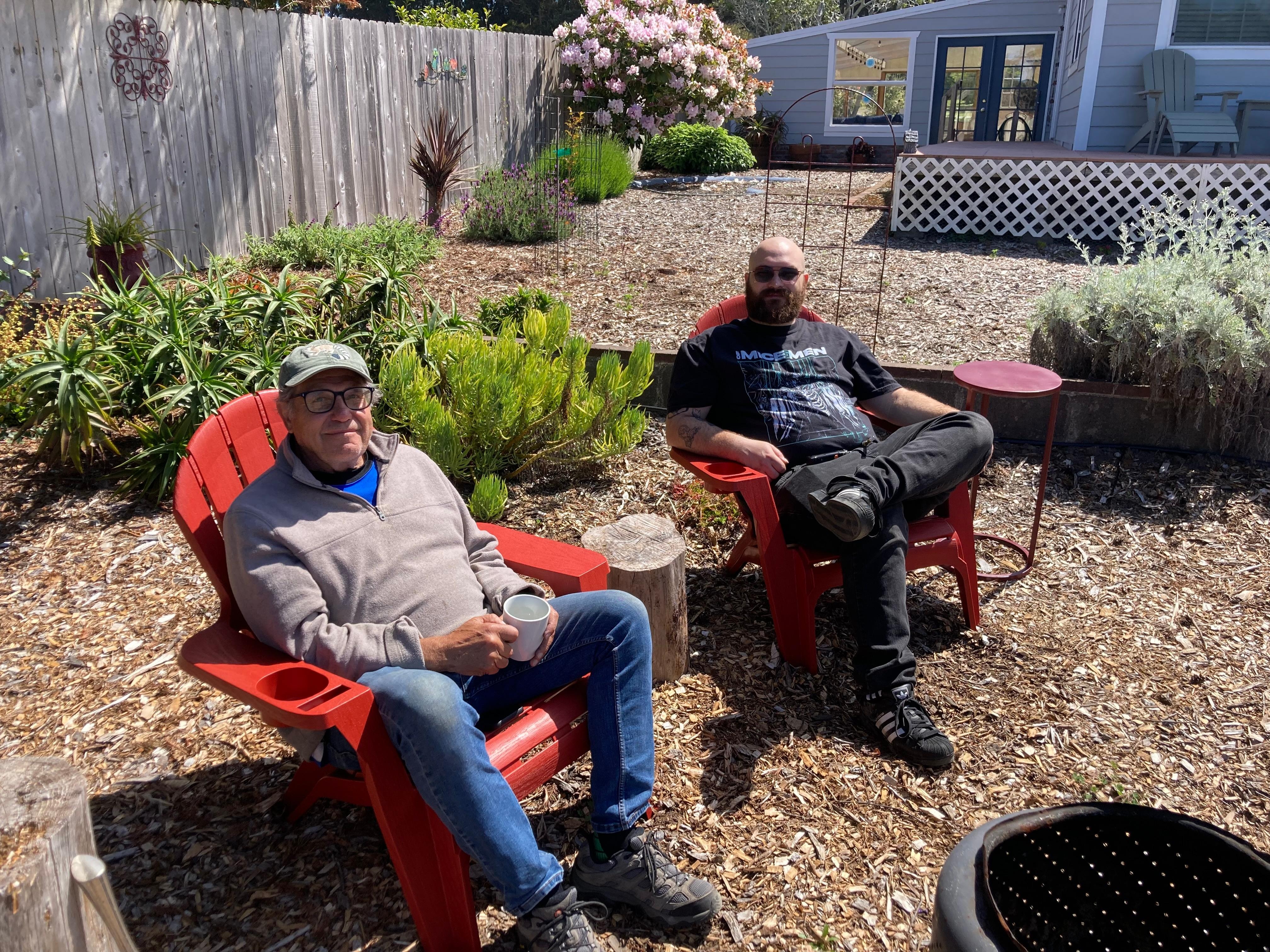 The yard is great for chats
