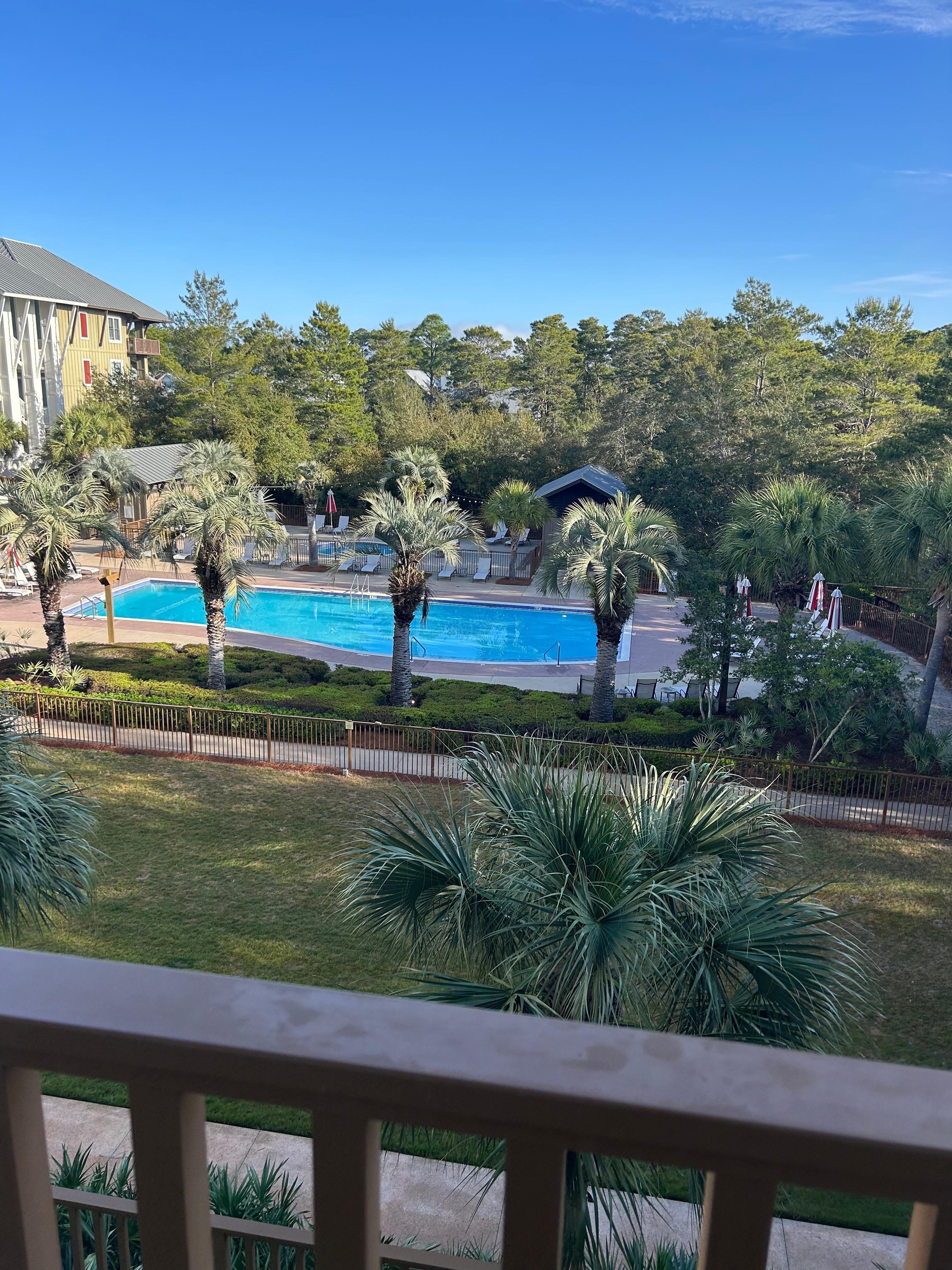 View of pool from condo