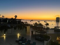 Morning sunrise view from our balcony.