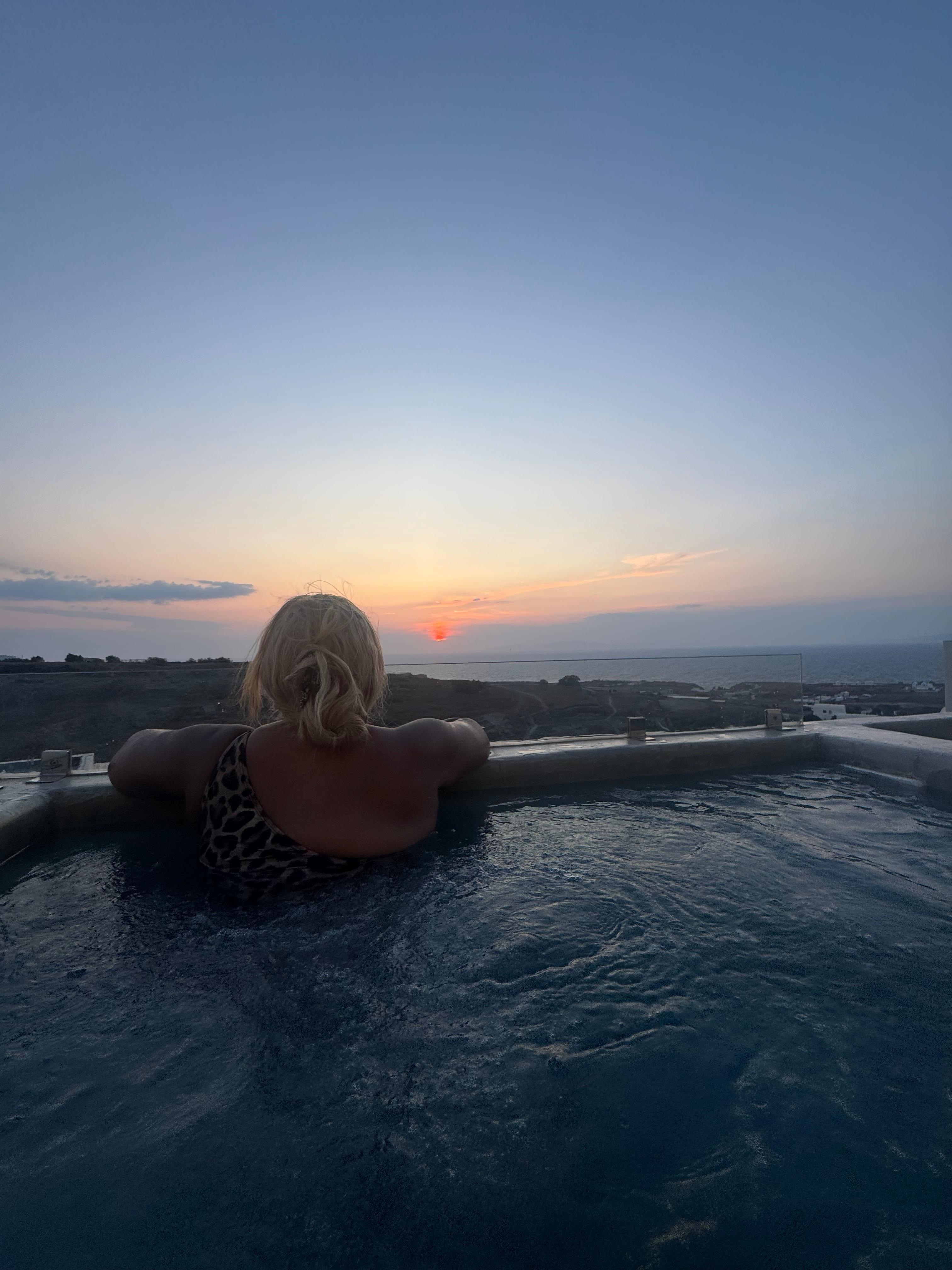 Jacuzzi tub on our balcony