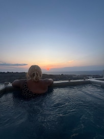 Jacuzzi tub on our balcony