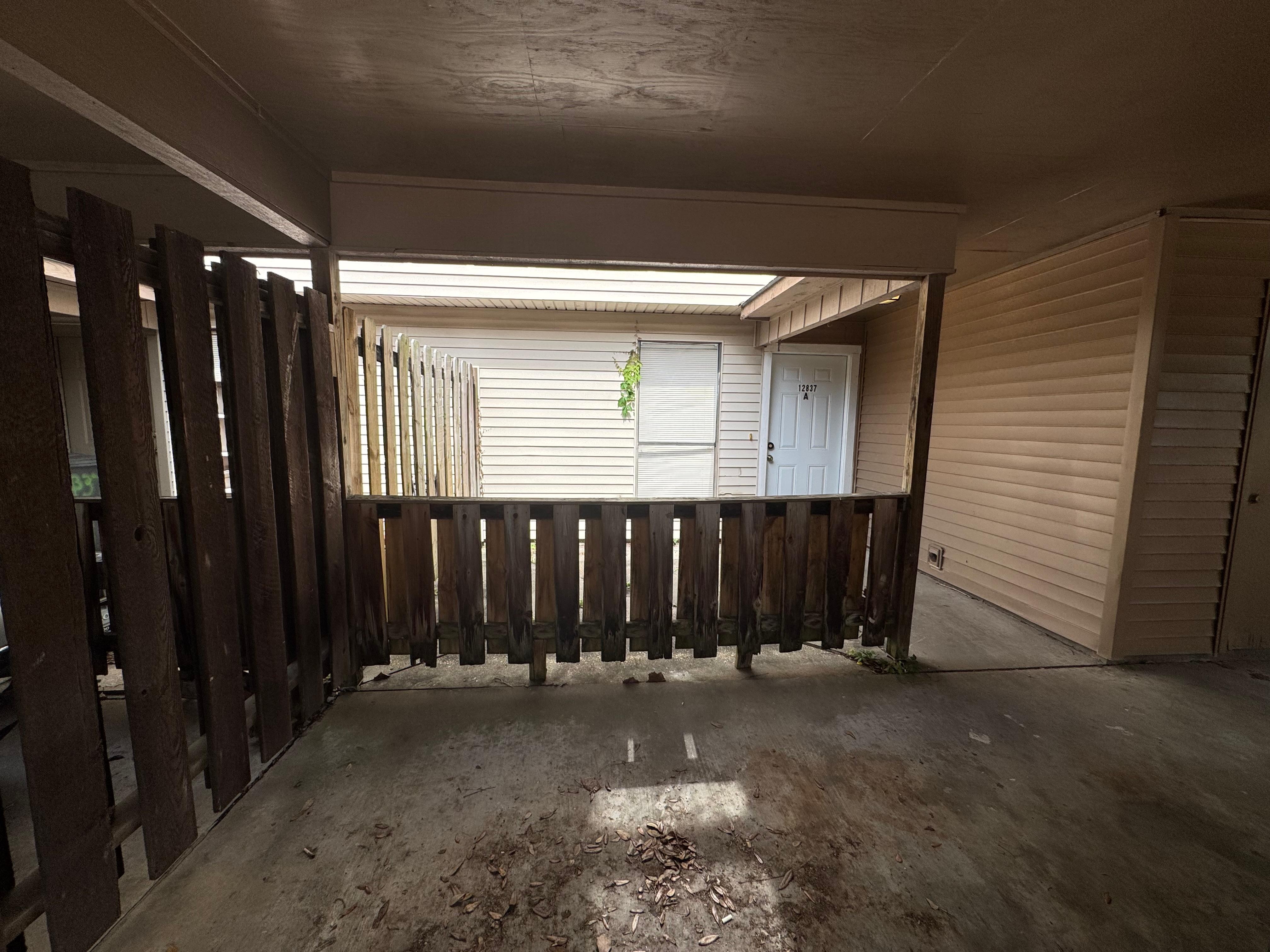 Main entry from the carport 
