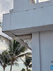 Wall outside the balcony