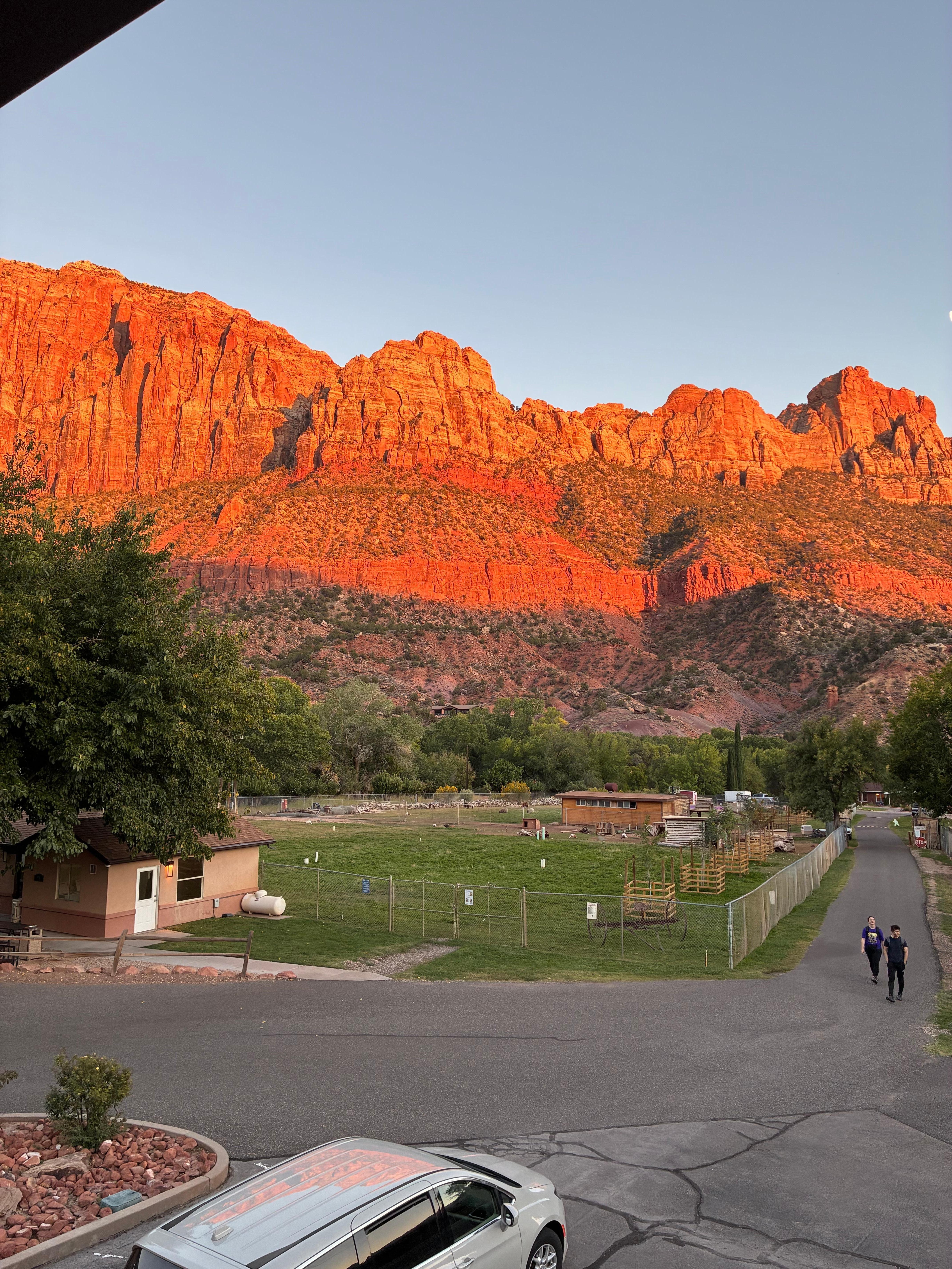 View from deck at hotel room. 