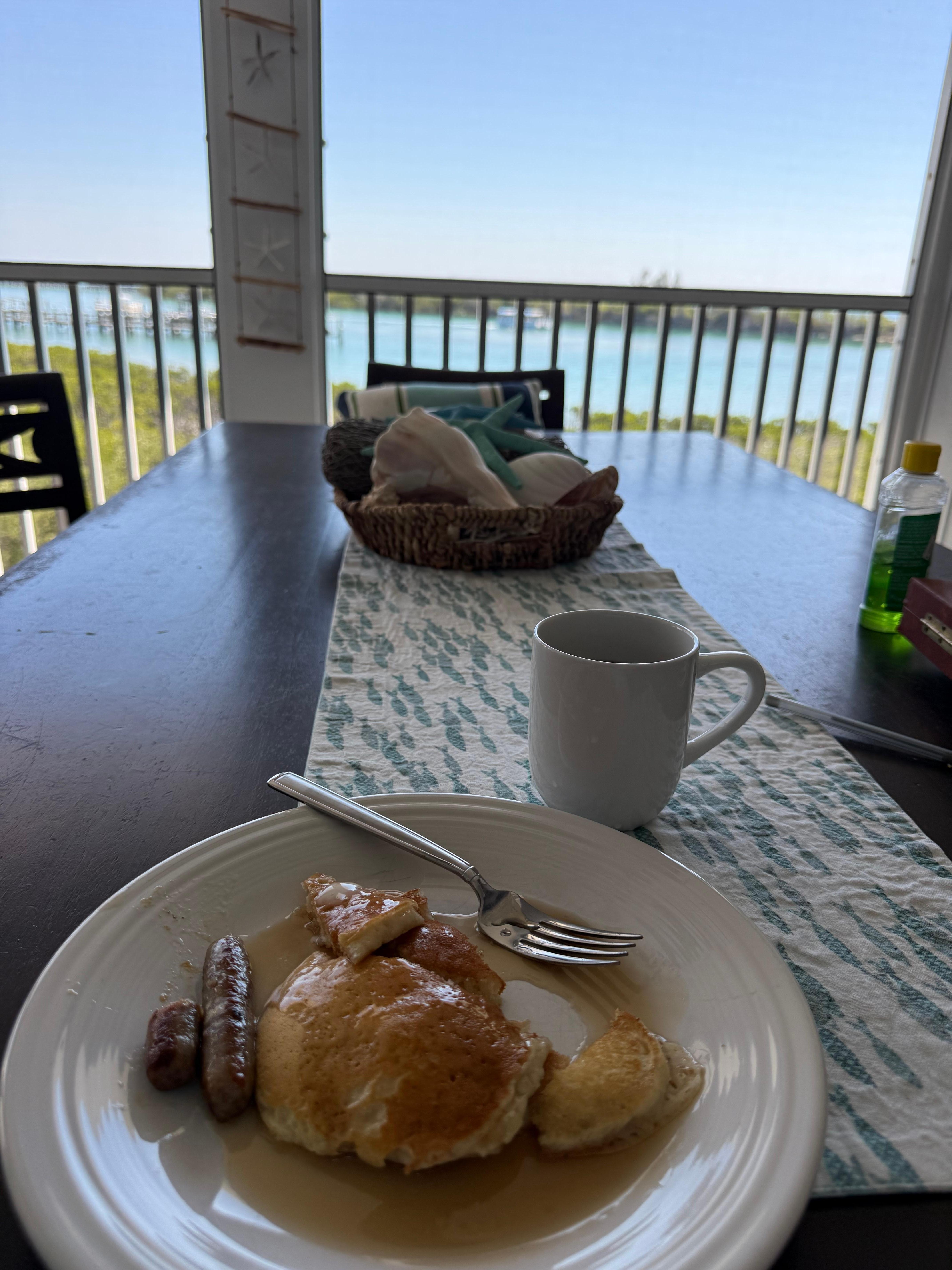 Breakfast views  from the back patio 