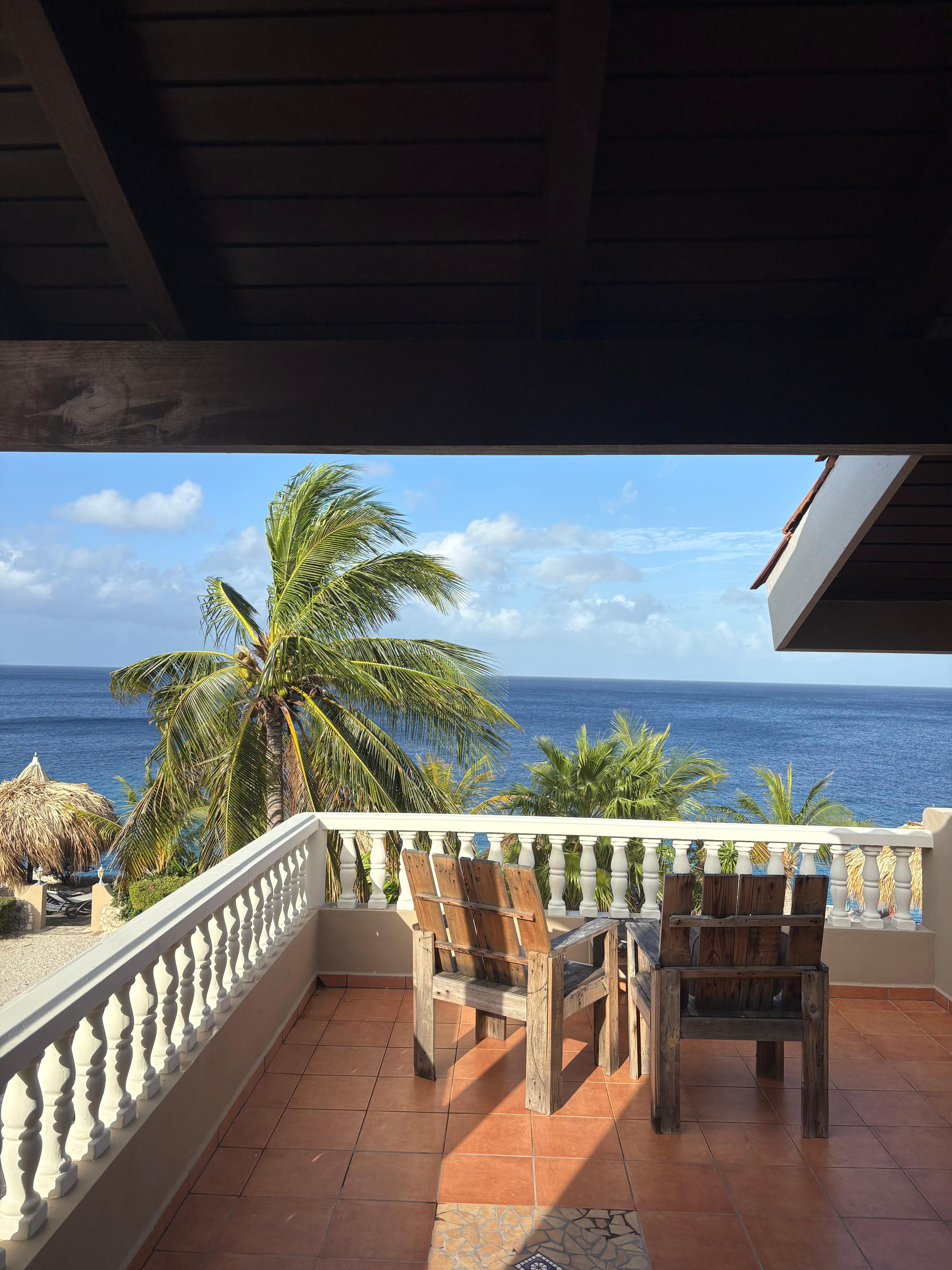 Balcony vie of the Apartment upstairs 