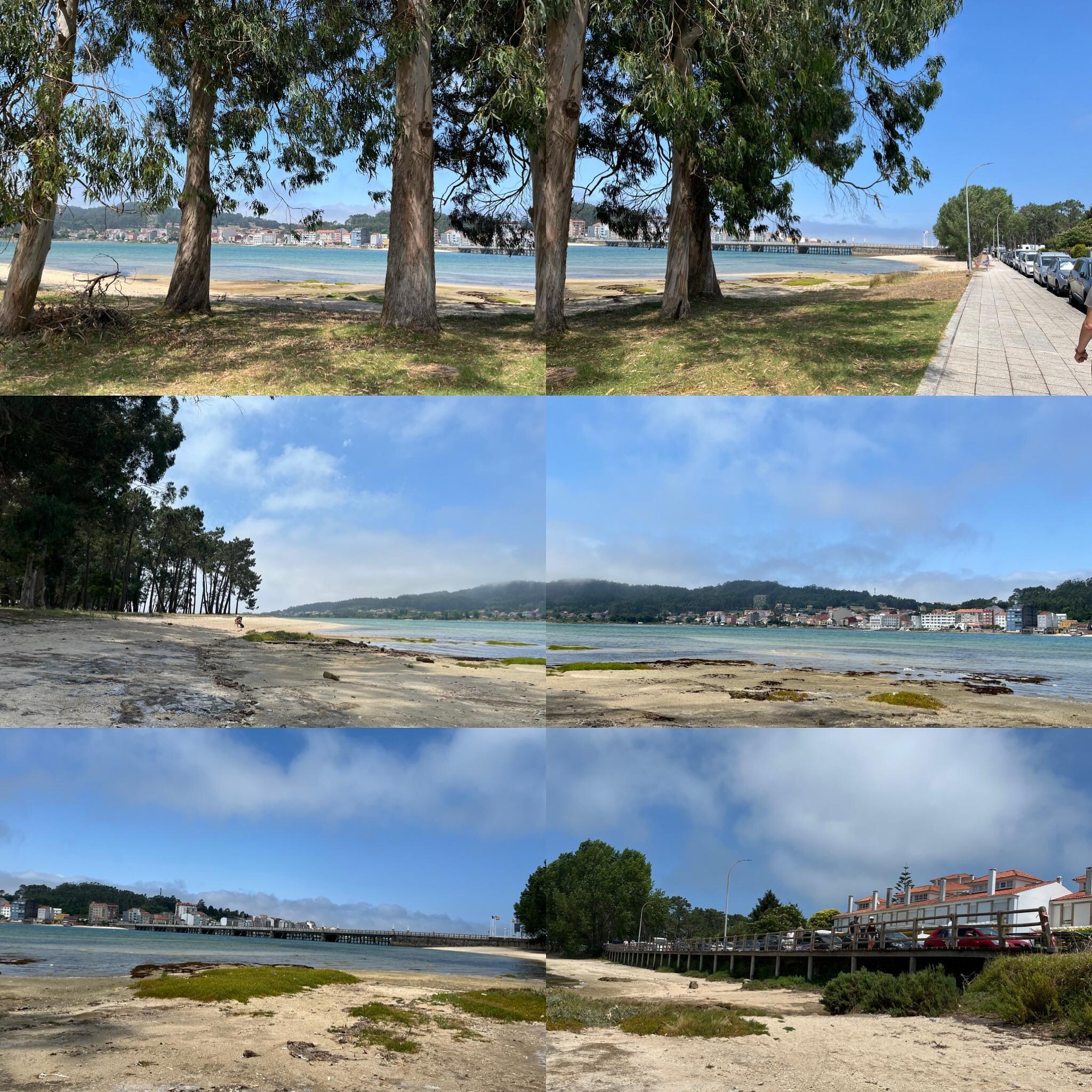 Walking towards the bridge