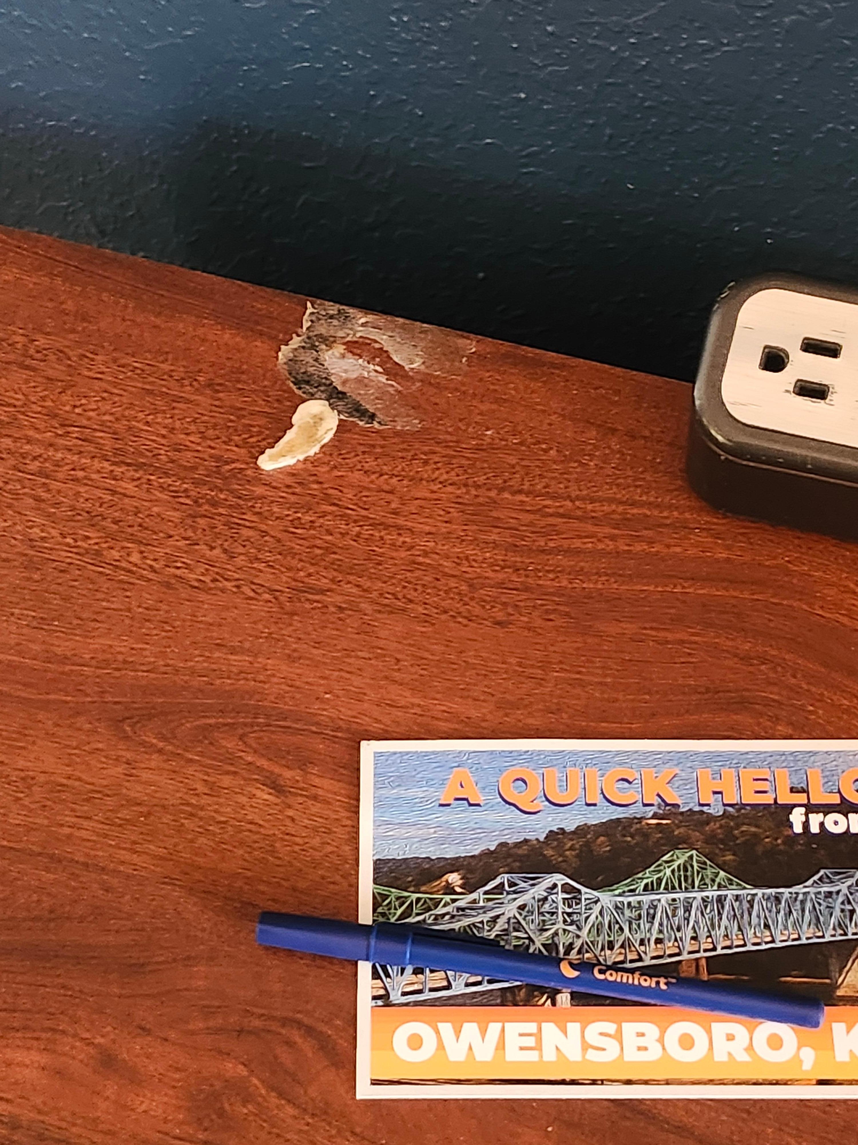 Something stuck all over the table 