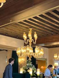 The fabulous chandeliers and Murano glass everywhere!