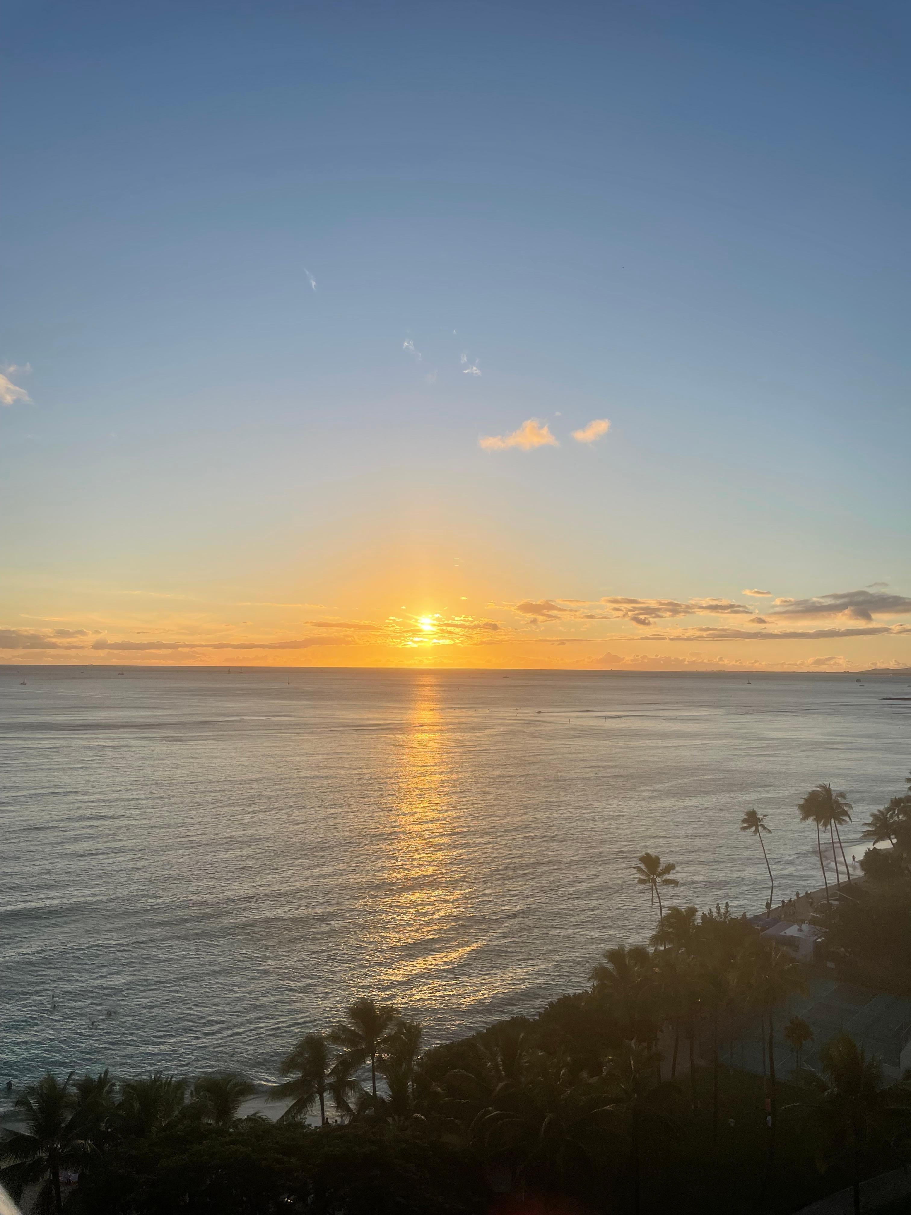 Sunset from balcony.