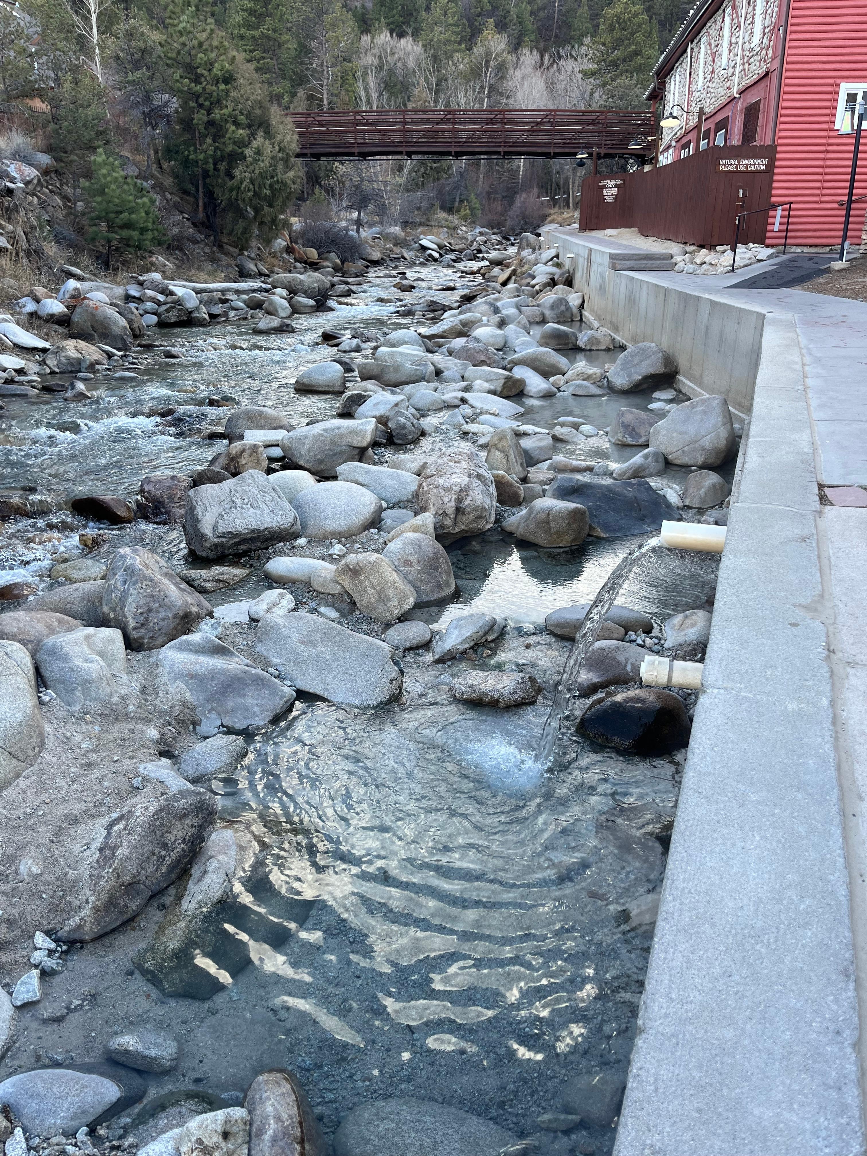 Creek hot springs
