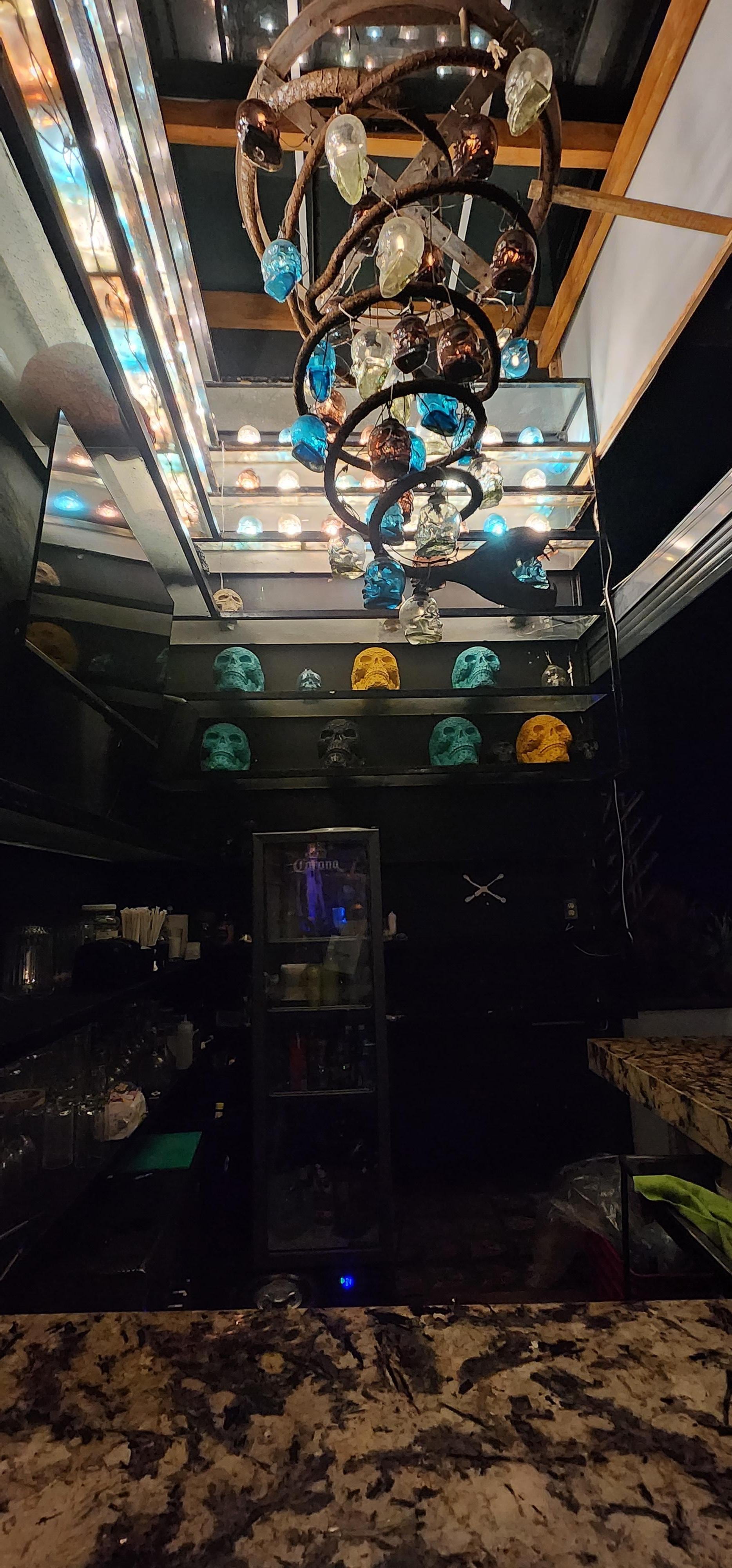 The bar at night time 