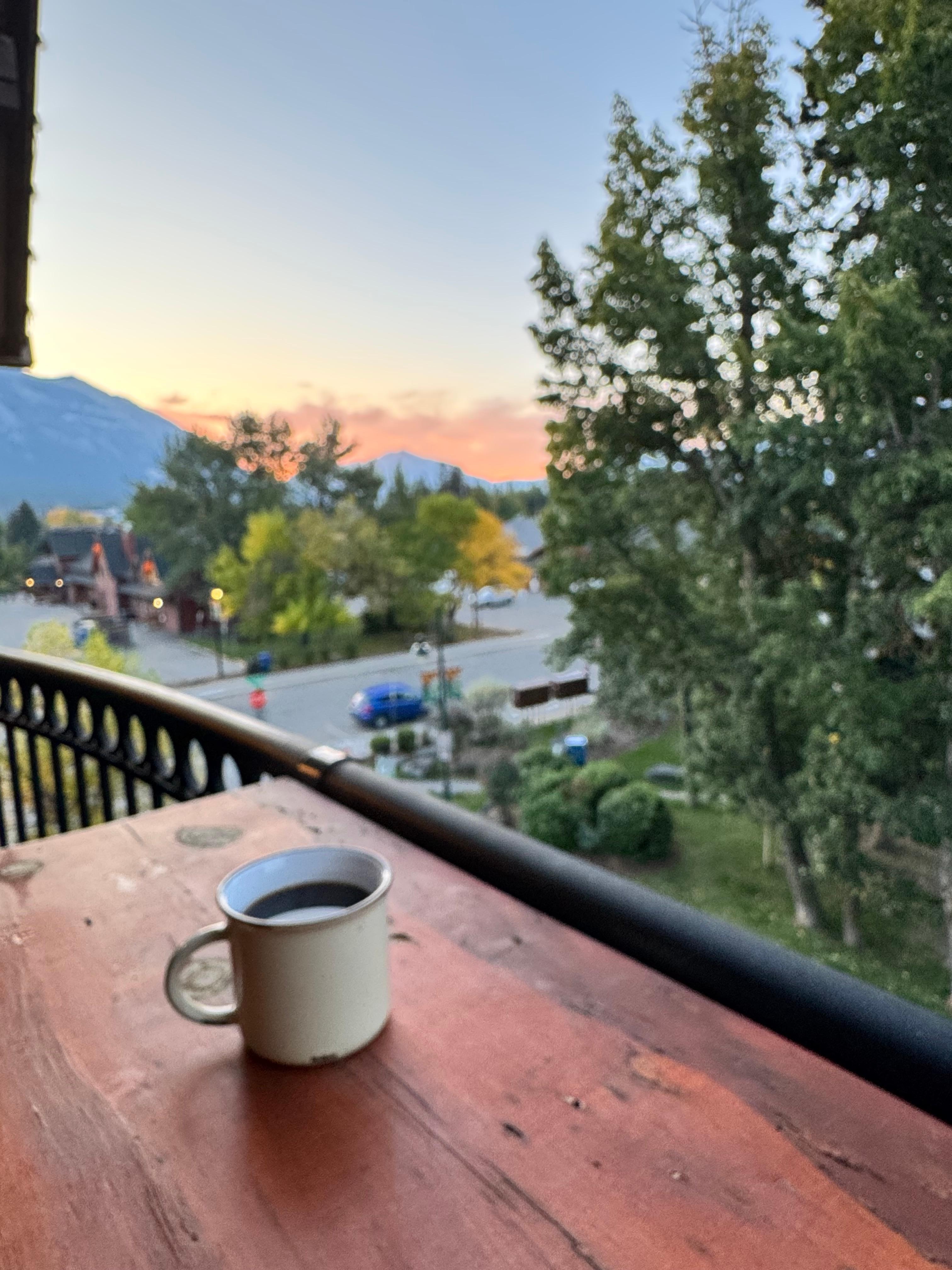 sunrise view from the balcony 