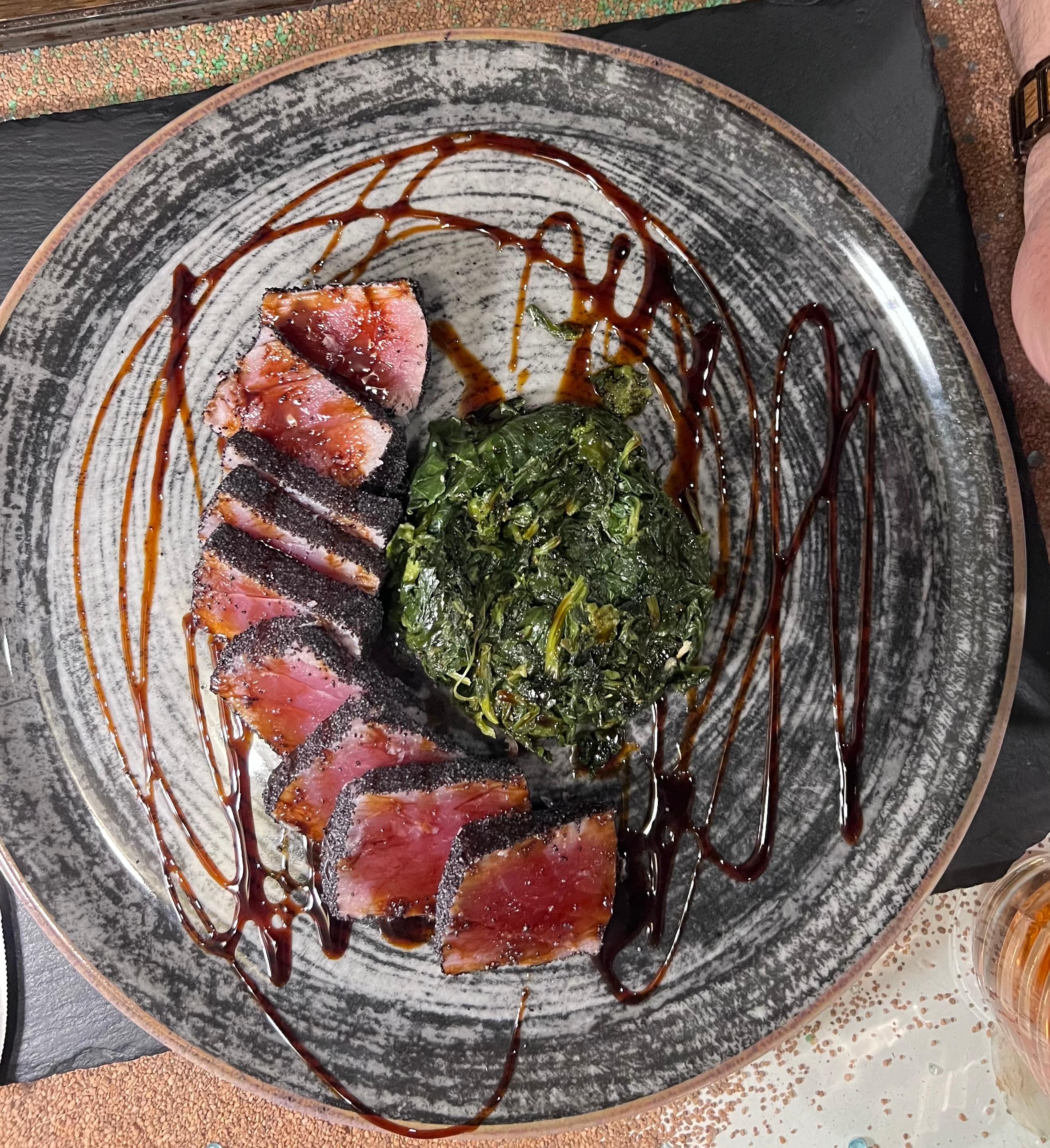 Tuna from local restaurant recommended by host