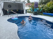 Our two granddaughters having fun on bring break,