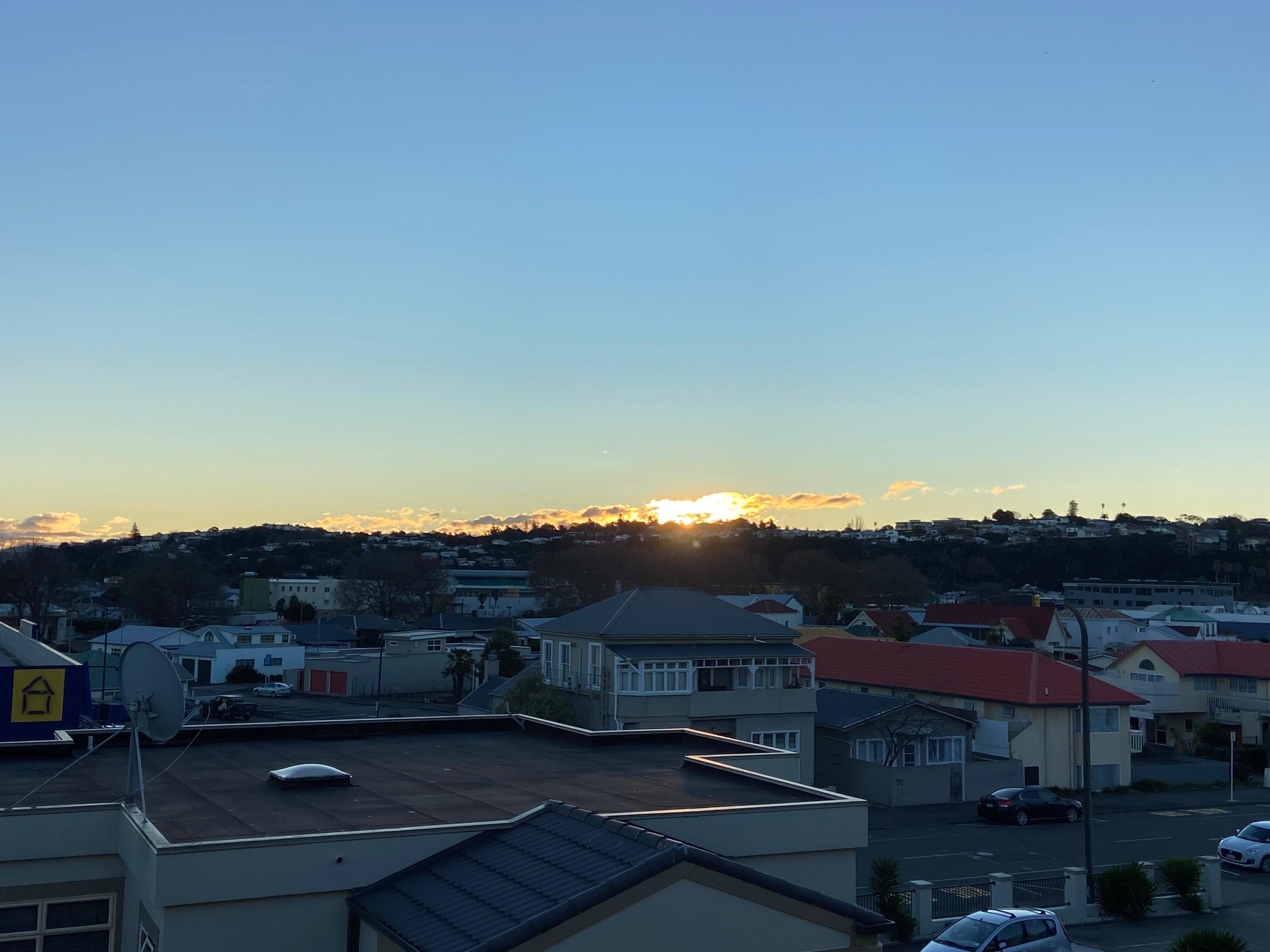 Lovely sunsets at the back. 