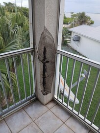Exposed rebar