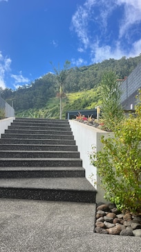 View towards the pool from the bedrooms