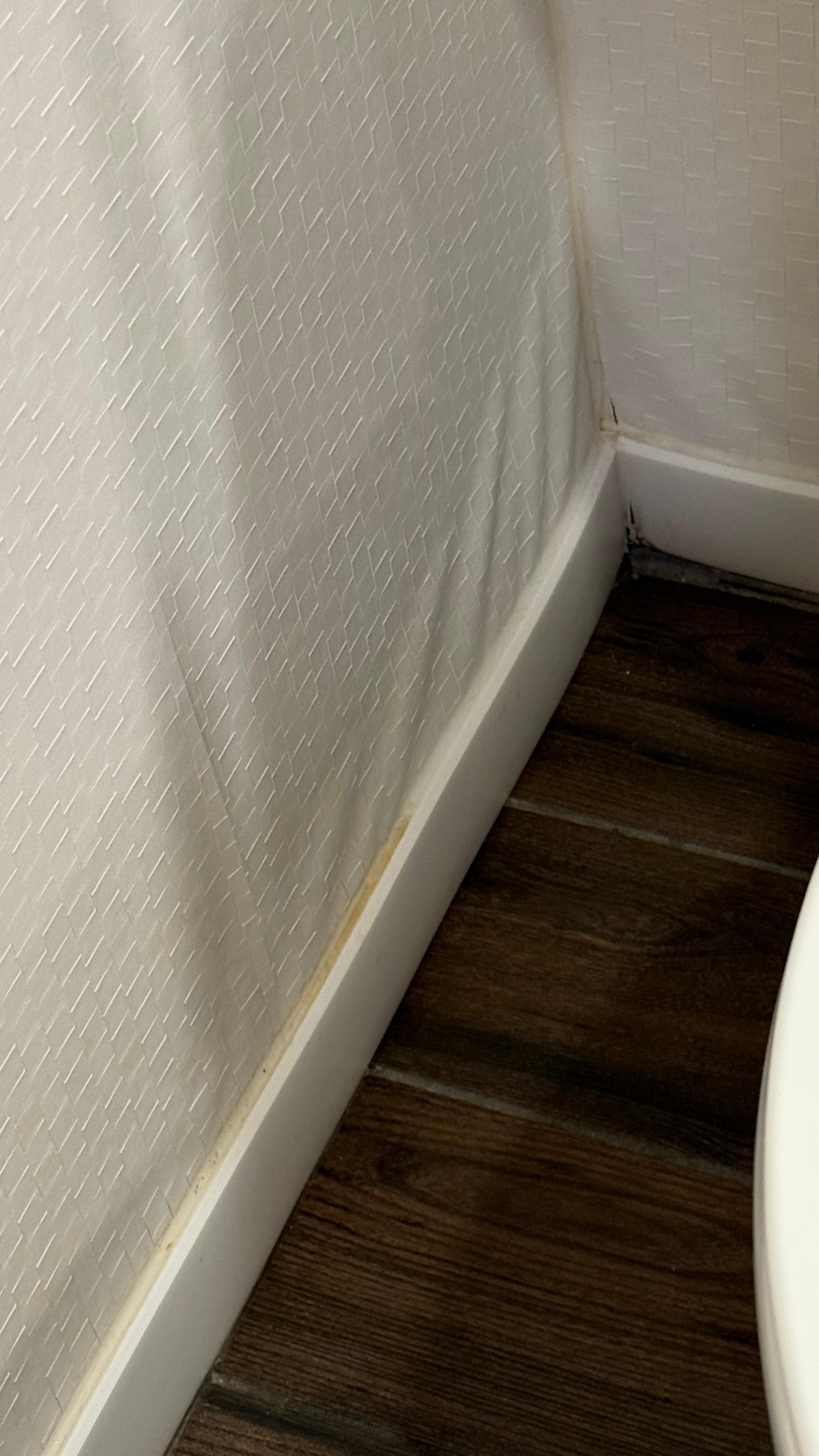 Apparent major water damage not repaired 