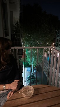 Nice view from the balcony of the lively Trastevere neighborhood