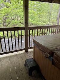 This is how close the creek is! Was amazing!