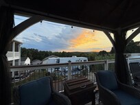 View from the terrace of the unit at sunset