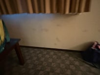 Walls were beaten up.