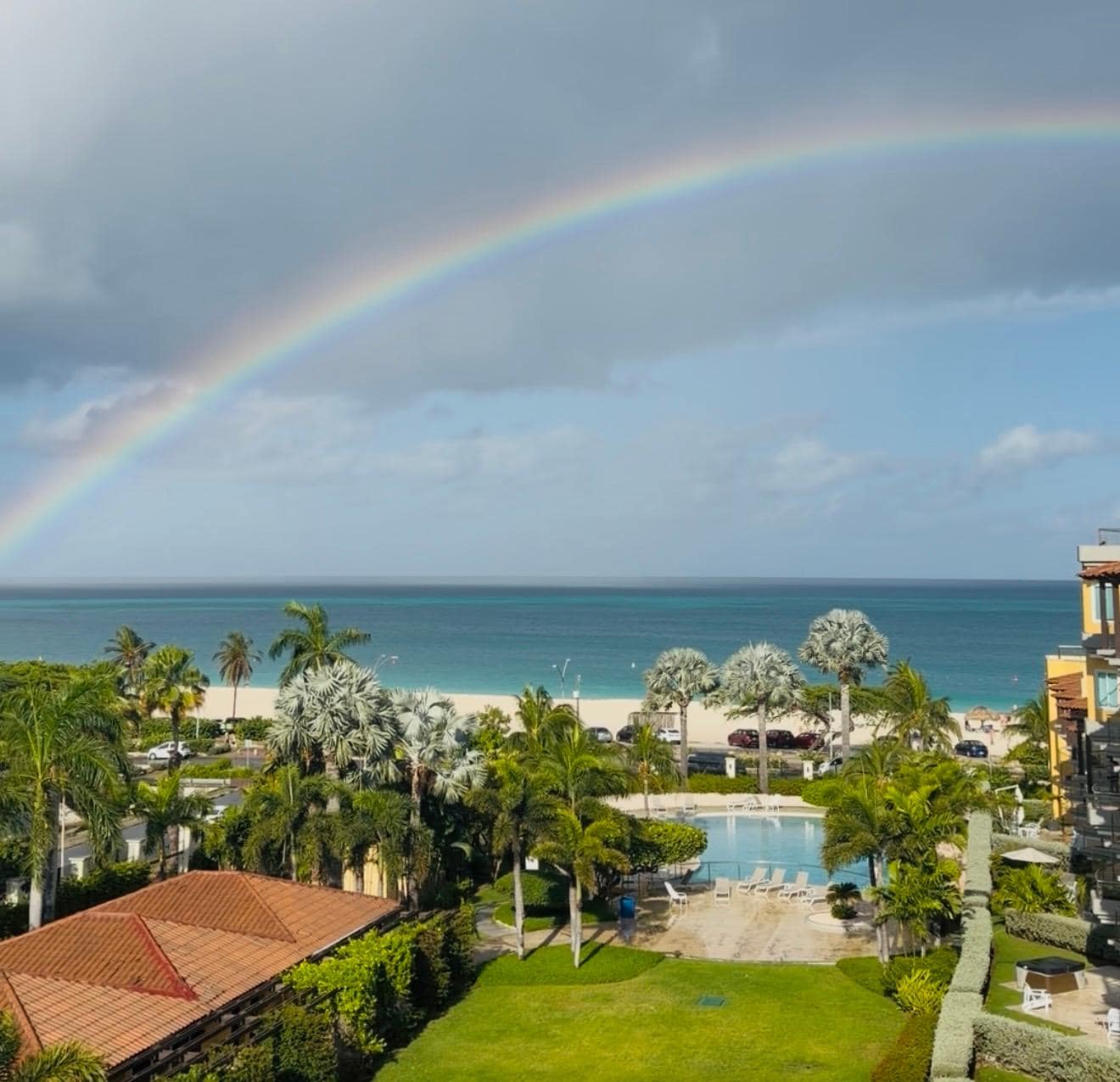 We saw several gorgeous rainbows from the rooftop!