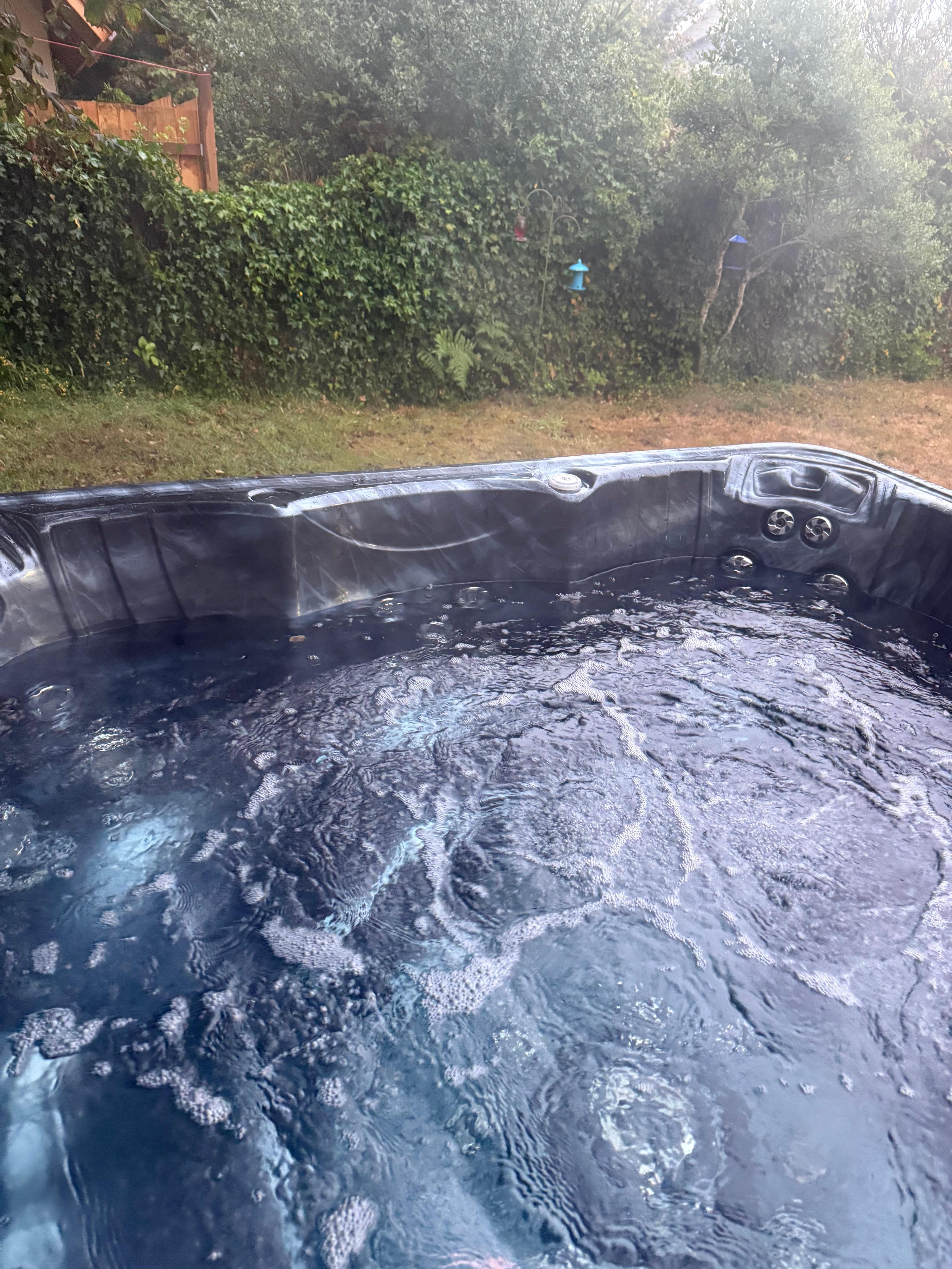 Low water levels from leaking hot tub