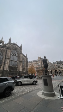 view upon exit of entrance of hostel